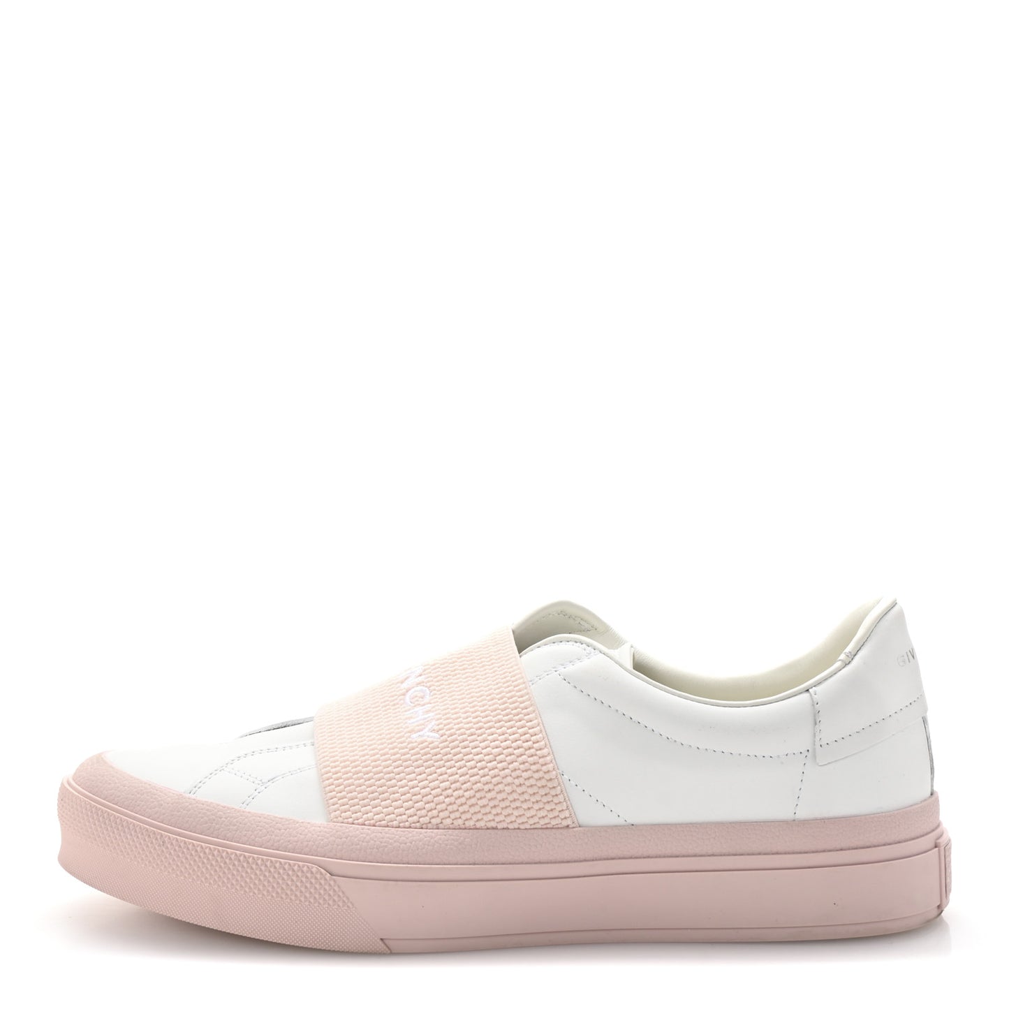 Calfskin Band Logo Womens City Sport Sneakers 41 White Pink