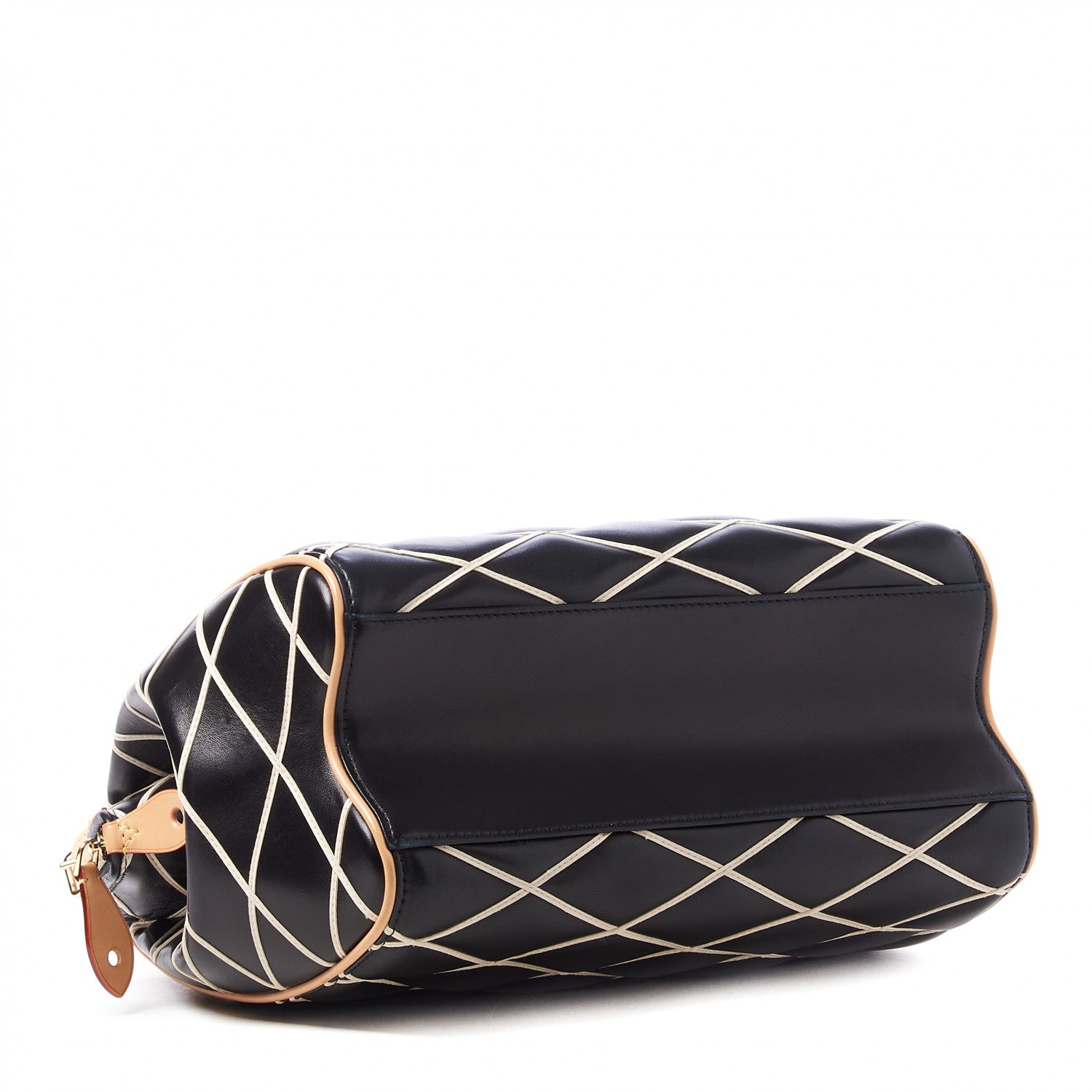 Louis Vuitton Lambskin Malletage Doc PM Black Natural 3 of 8