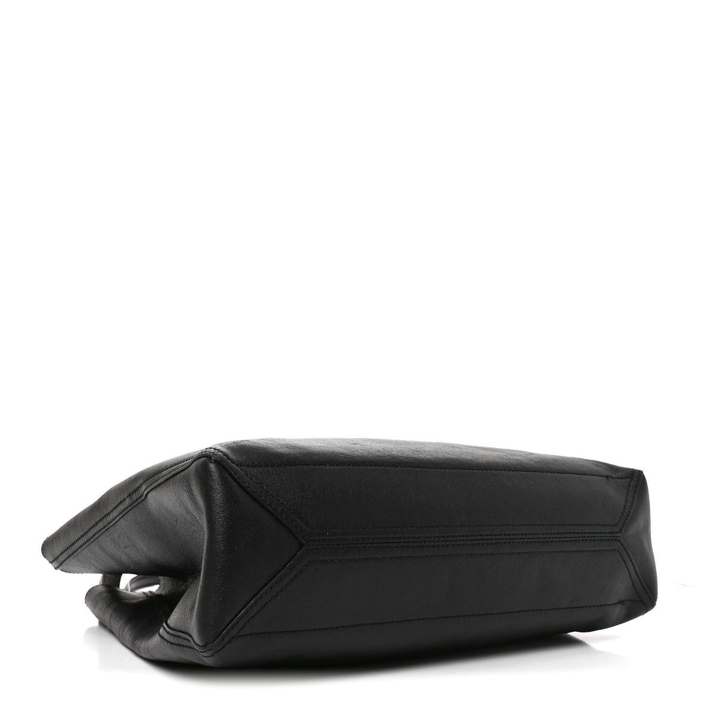 New Sakai Calfskin Lux Medium Dahlia Tote Black