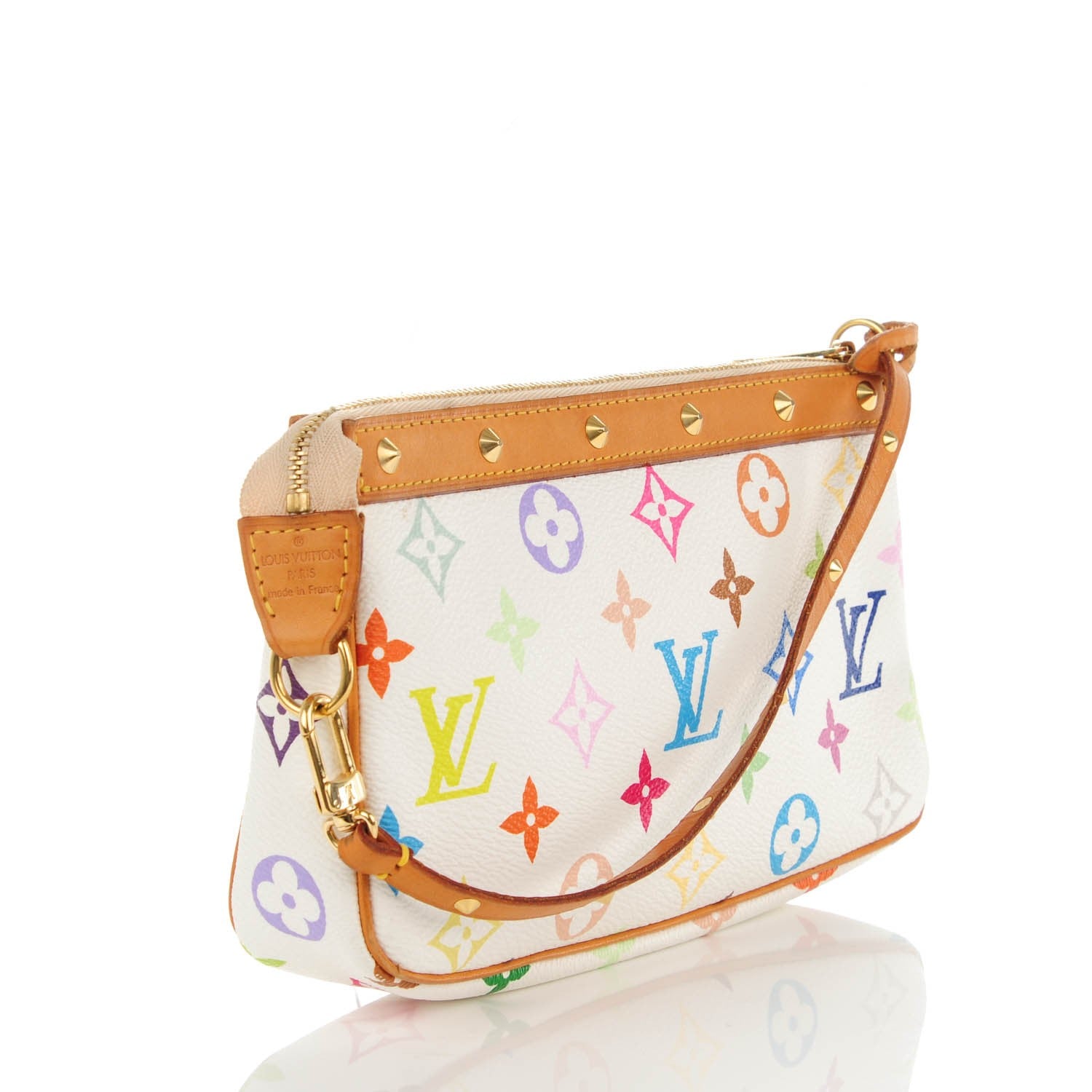 Louis Vuitton Monogram Multicolor Pochette Accessories White 3 of 8