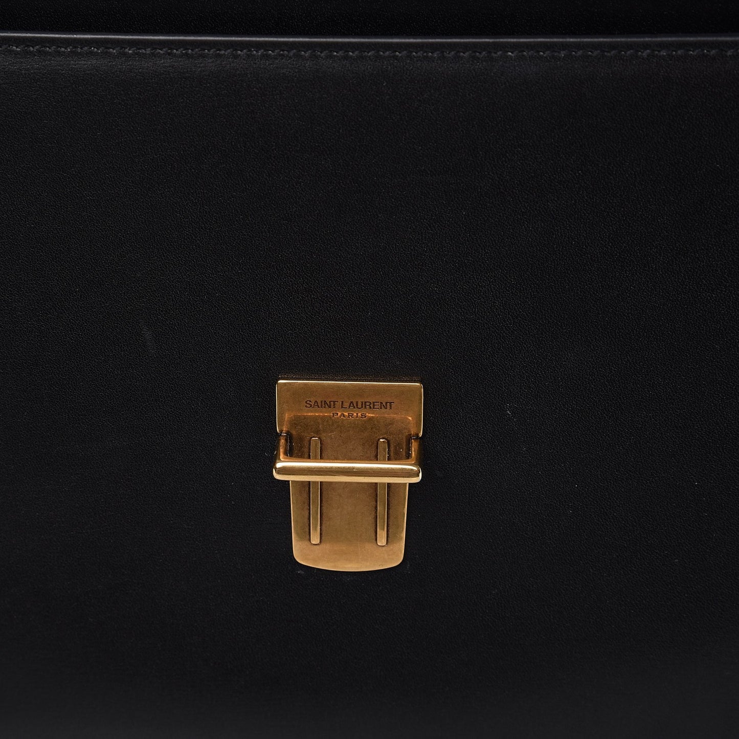 Calfskin Large Highschool Satchel Black