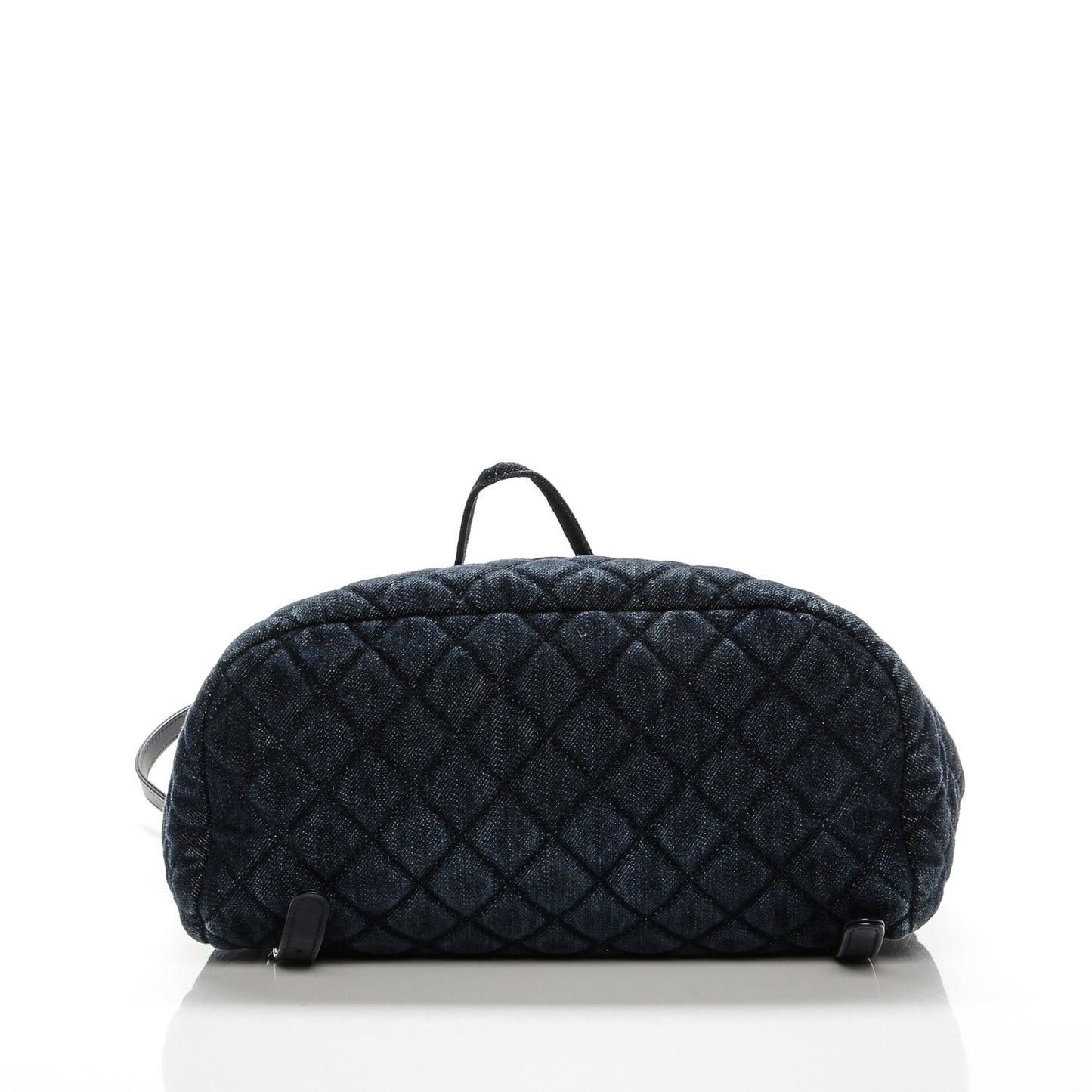 Washed Denim Quilted Large Urban Spirit Backpack Dark Blue