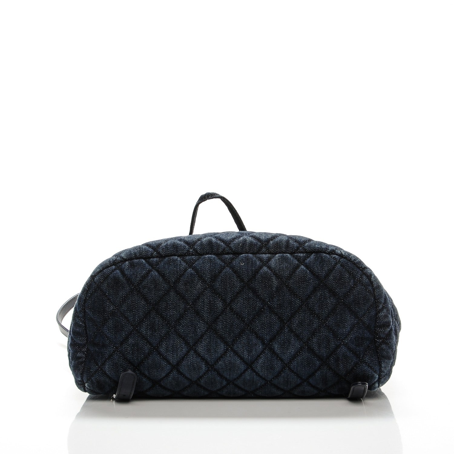 Chanel Washed Denim Quilted Large Urban Spirit Backpack Dark Blue 5 of 10