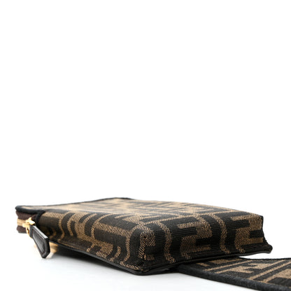 Fendi Fabric Jacquard FF 1974 Cell Pocket Strap You Tobacco Moro Black 3 of 8