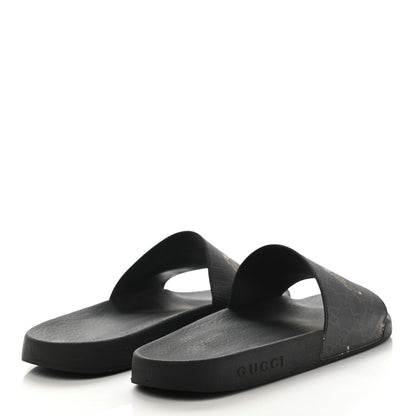 Gucci GG Supreme Monogram Tigers Mens Slide Sandals 11 Black Multicolor 4 of 9