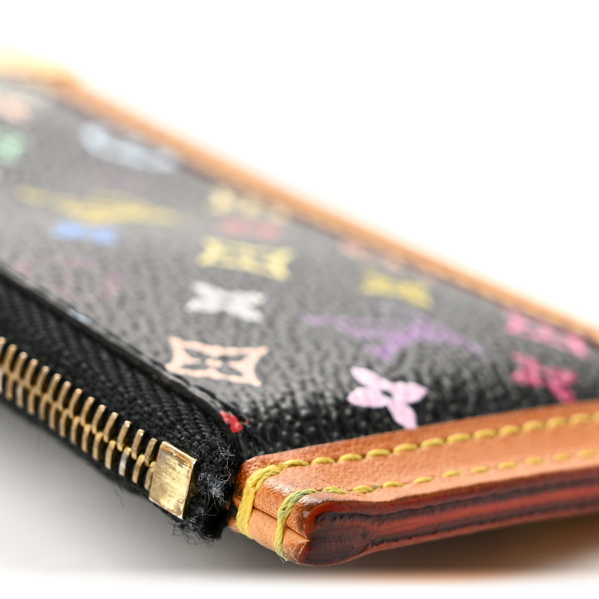 Monogram Multicolor Key Pouch Black