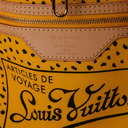 Louis Vuitton Monogram Kusama Waves Neverfull MM Yellow 5 of 6