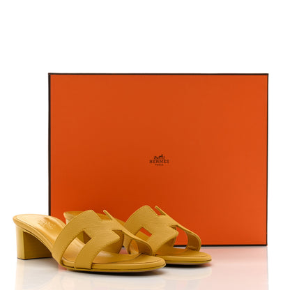 Hermes Epsom Oasis Sandals 35.5 Jaune Sable 9 of 9