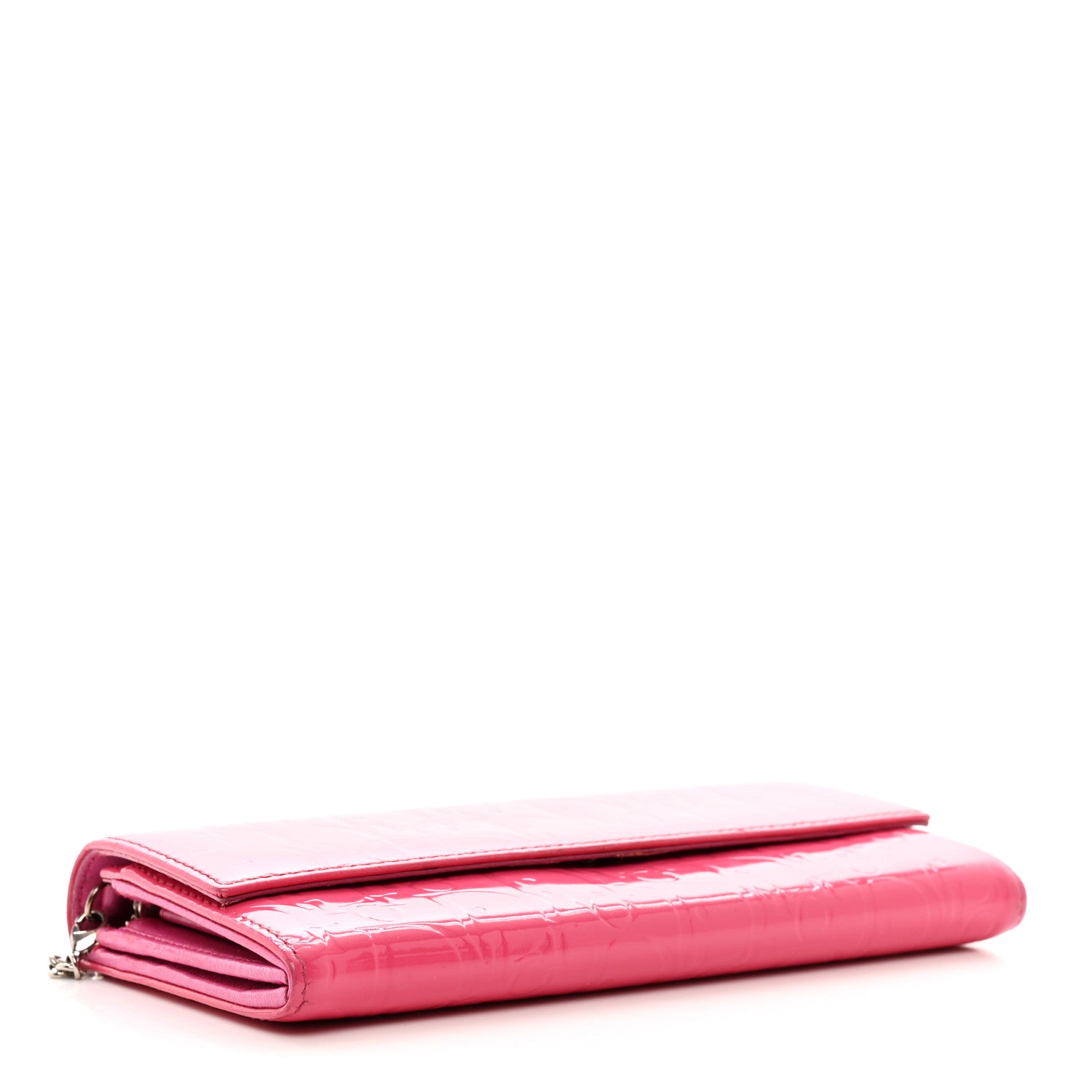 Christian Dior Patent Ultimate Rendez-vous Chain Wallet Fuchsia 4 of 14