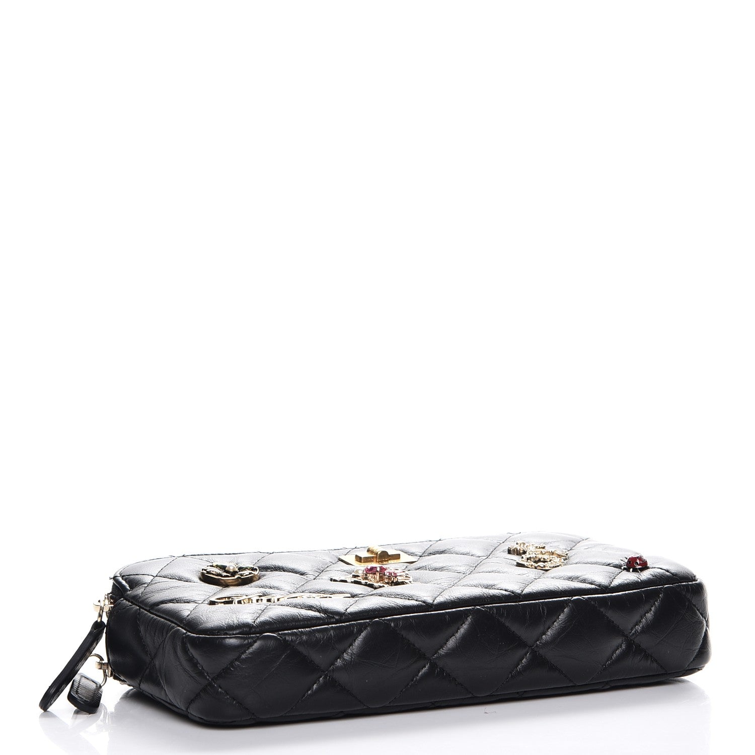 Chanel Aged Calfskin Lucky Charms 2.55 Reissue Small Clutch With Chain Black 4 of 9