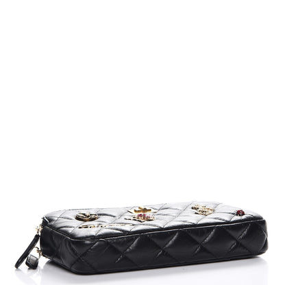 Chanel Aged Calfskin Lucky Charms 2.55 Reissue Small Clutch With Chain Black 4 of 9