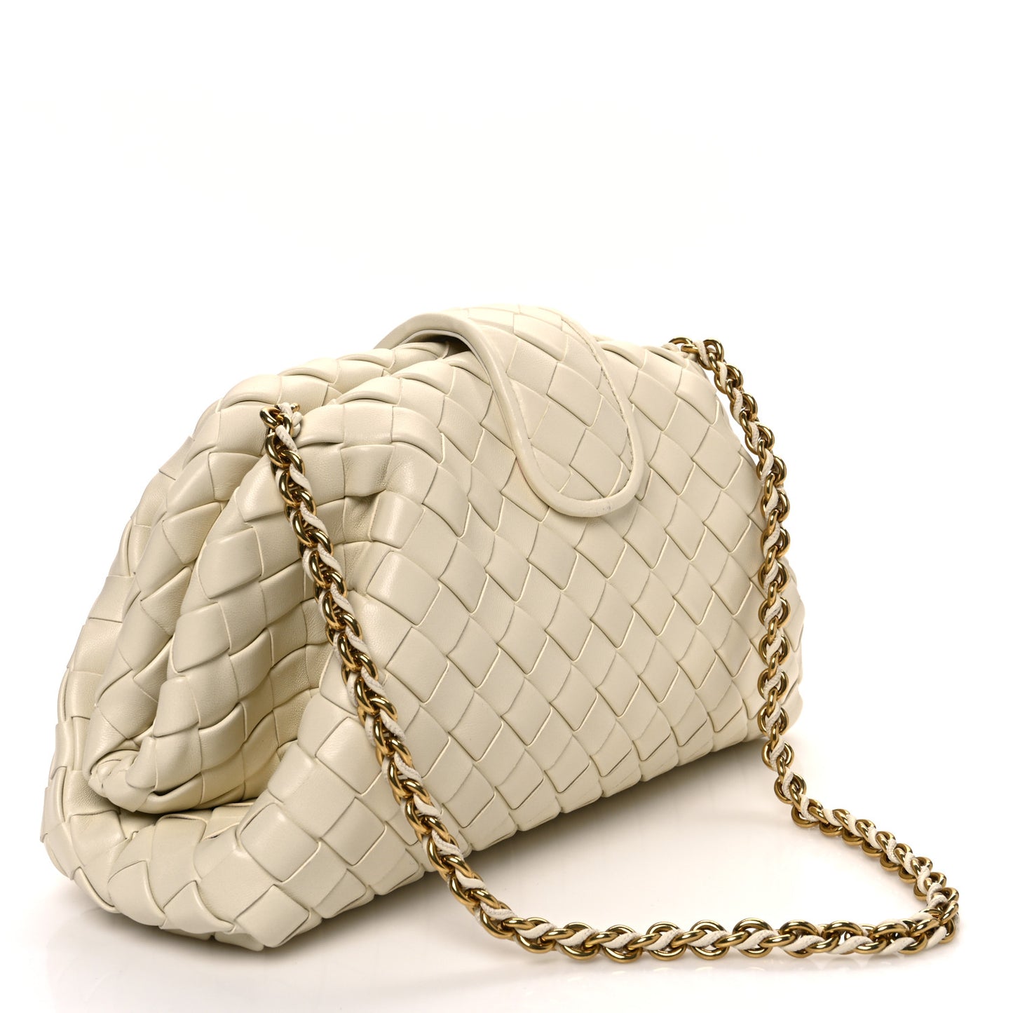 Nappa Intrecciato Small The Lauren 1980 Clutch With Chain String