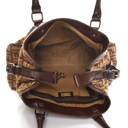 Fendi Velvet Zucca Bag De Jour Tobacco 5 of 13