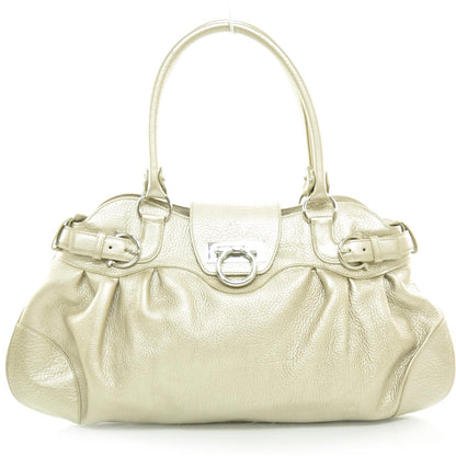 FASHIONPHILE SALVATOREFERRAGAMOLeatherMarisaMetallicGold 1 of 8