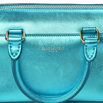 Saint Laurent Metallic Lambskin Classic Toy Duffle Blue 10 of 15