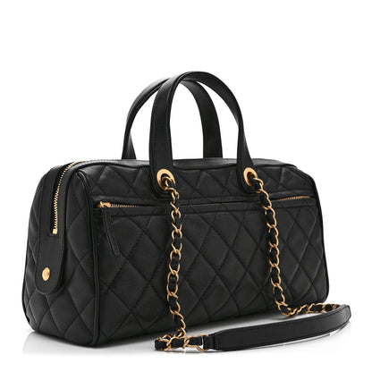 Chanel Caviar Quilted Large Bowling Bag Black 3 of 10