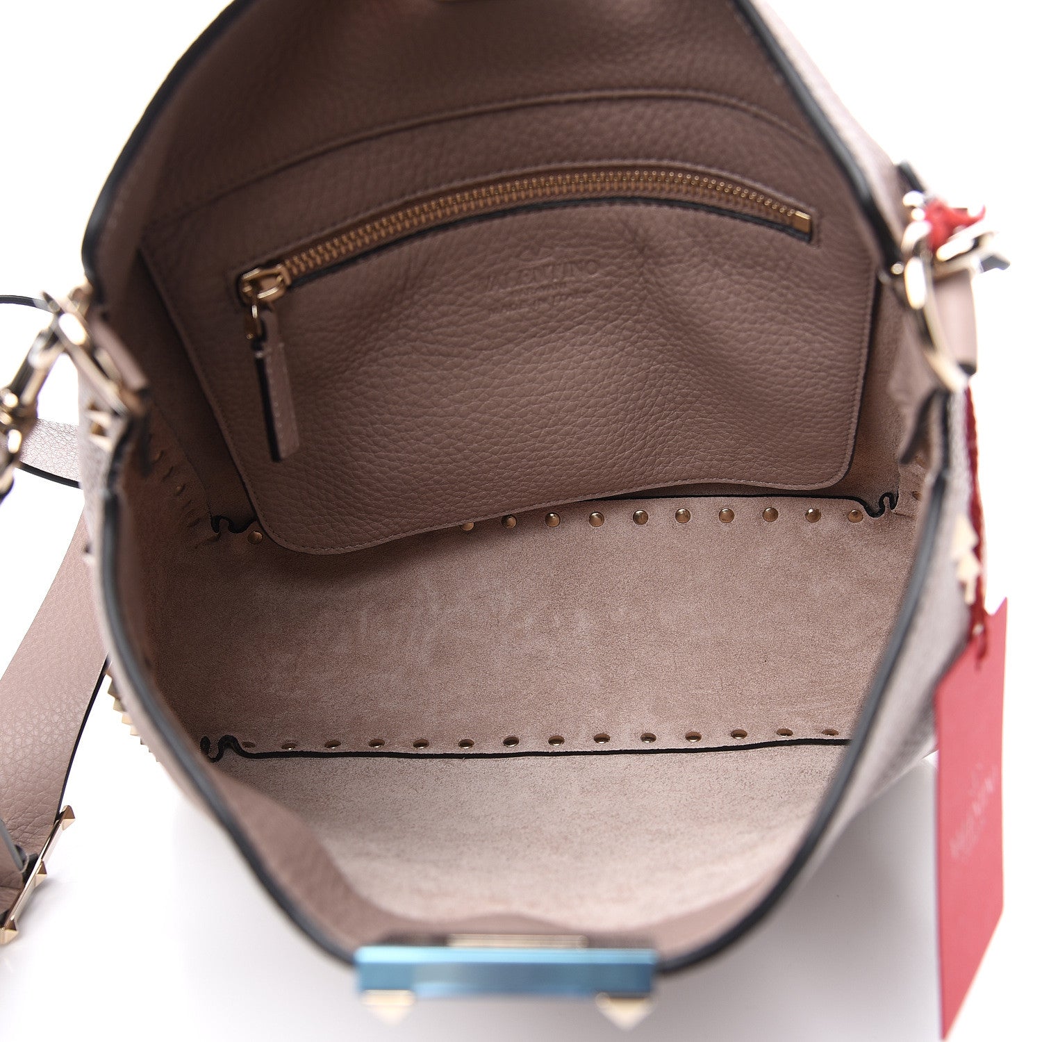 Valentino Garavani Pebbled Calfskin Small Rockstud Flip-Lock Messenger Bag Poudre 4 of 8