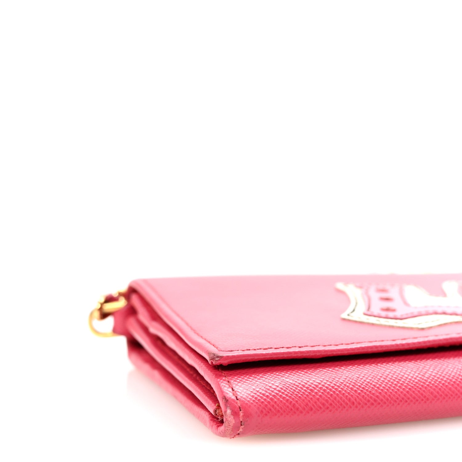Prada Saffiano Love Chain Wallet Peonia 8 of 9