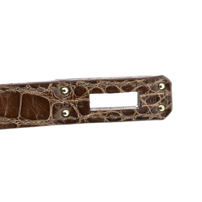 Hermes Shiny Alligator Kelly Pochette Gris Elephant 15 of 20