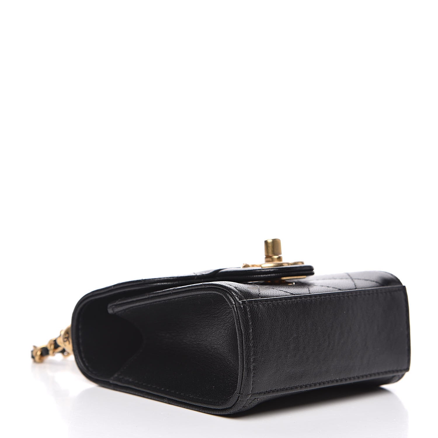 Chanel Goatskin Chic Pearls Clutch On Chain Black 4 of 11