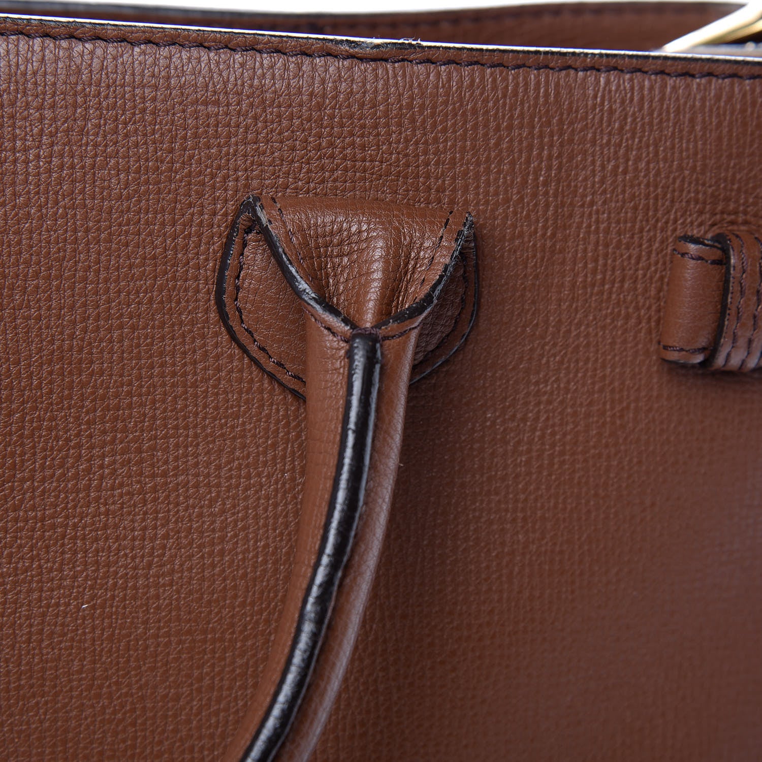 Burberry Grainy Calfskin House Check Medium Banner Tote Tan 14 of 15