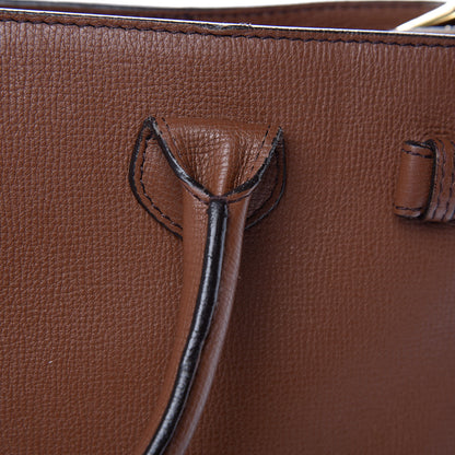 Burberry Grainy Calfskin House Check Medium Banner Tote Tan 14 of 15