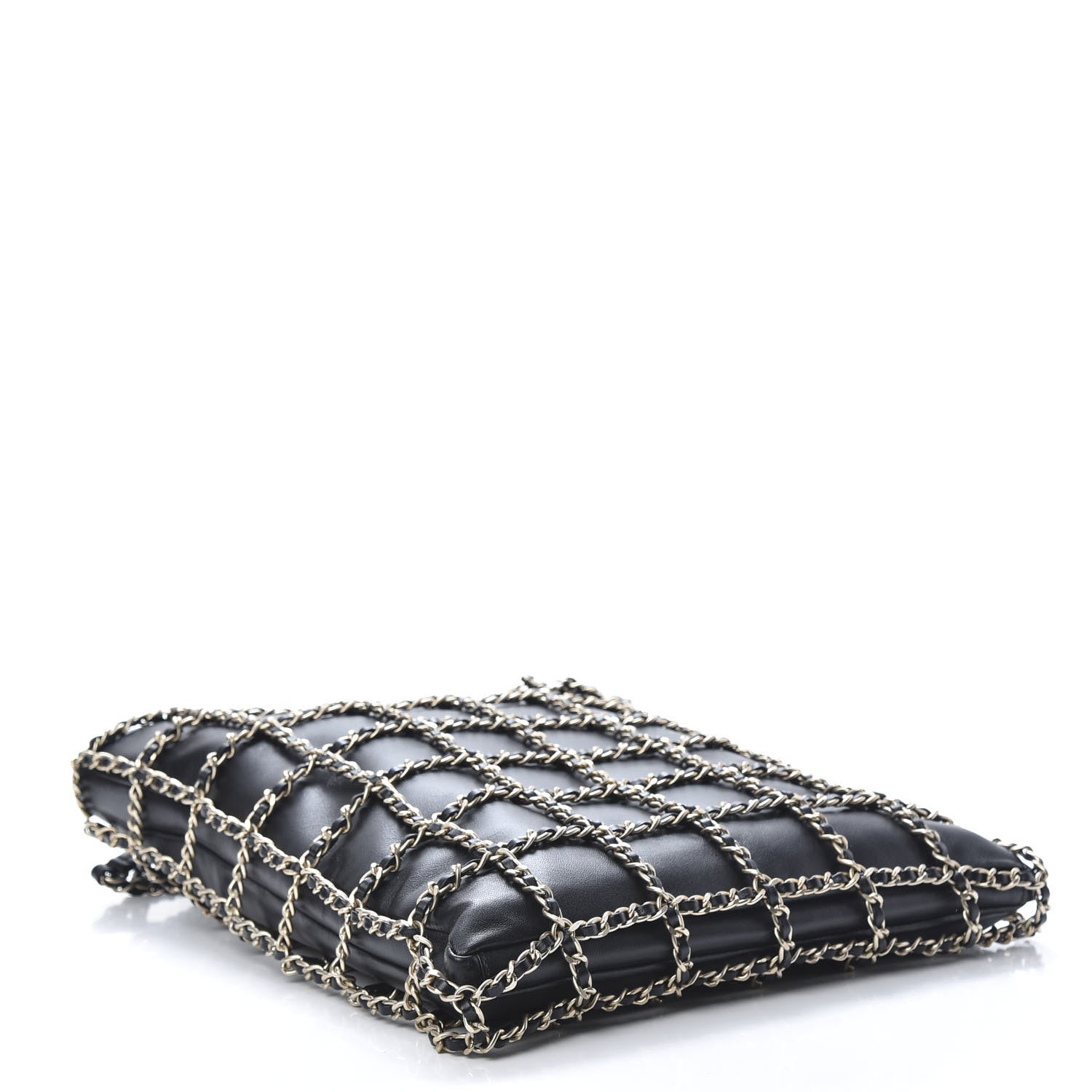 Chanel Lambskin Large Shopping Chain Tote Black 4 of 11