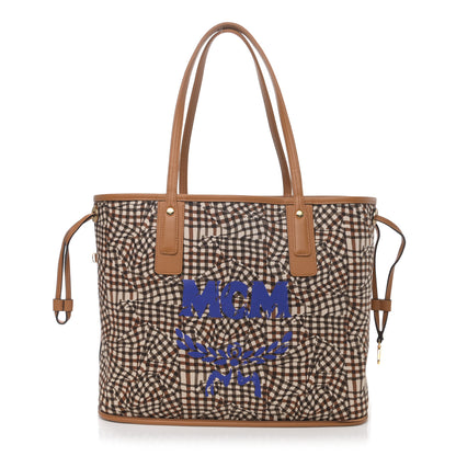 MCM Visetos Large Liz Reversible Shopper Tote Cognac 3 of 12