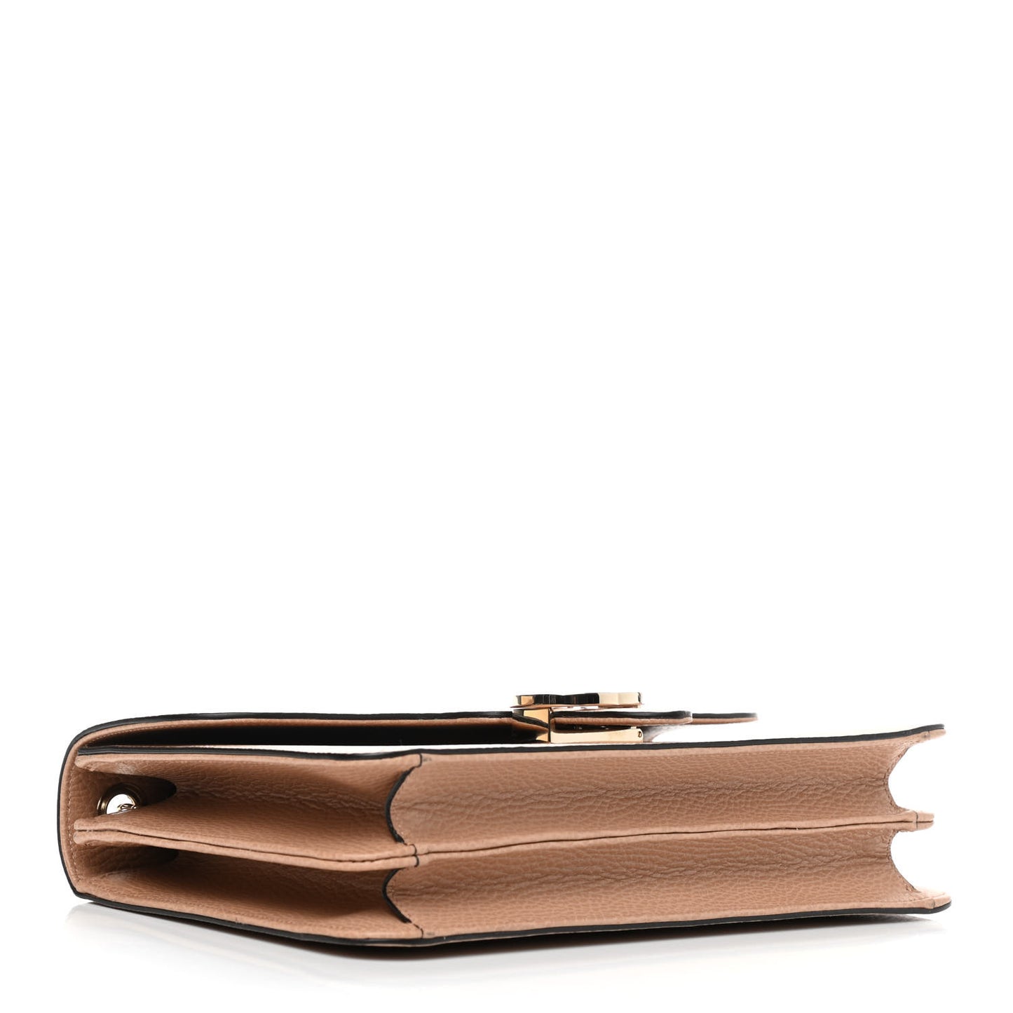 Dollar Calfskin Interlocking G Shoulder Bag Camelia