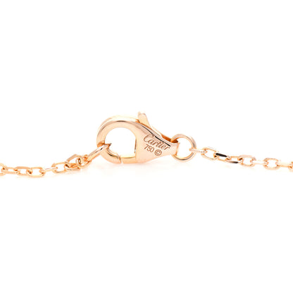 Cartier 18K Pink Yellow White Gold Diamond Trinity Heart Paved Pendant Necklace 3 of 4