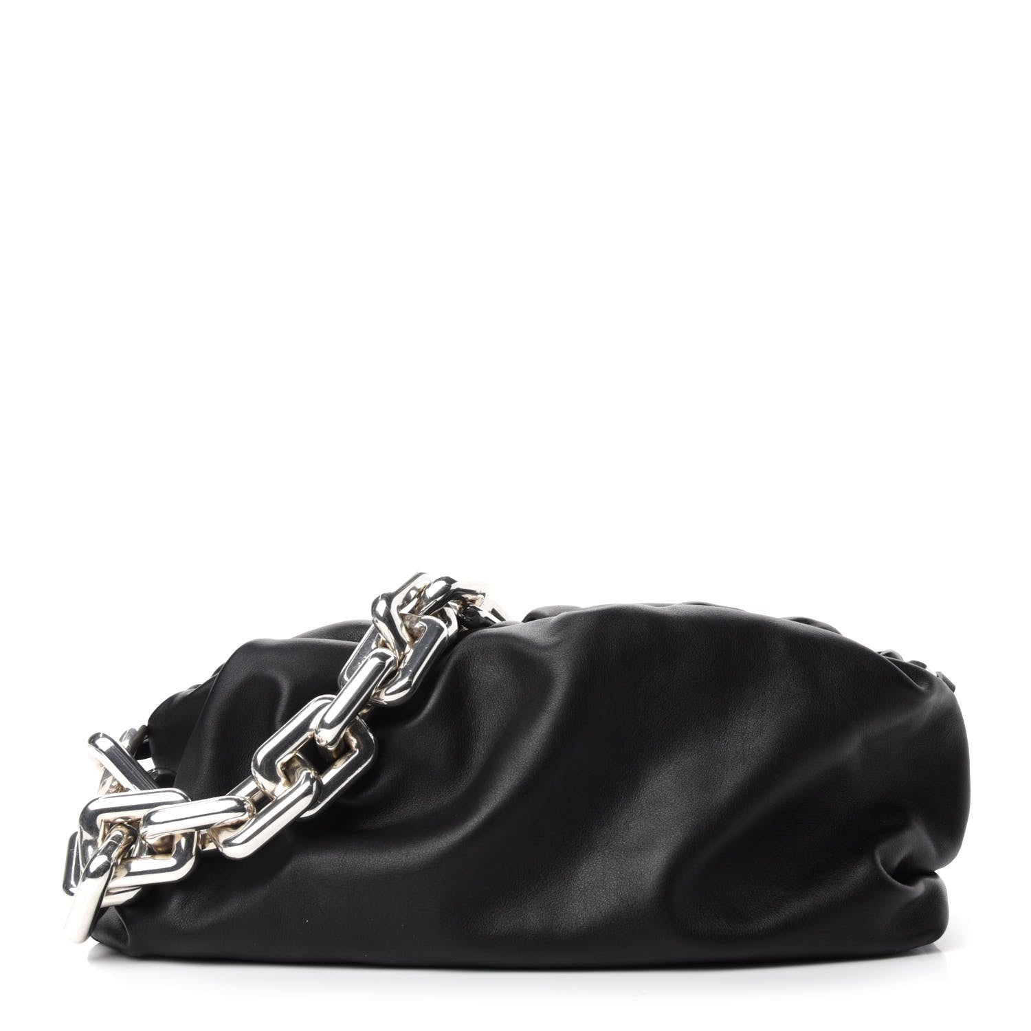 Bottega Veneta Calfskin The Pouch Chain Black 1 of 11