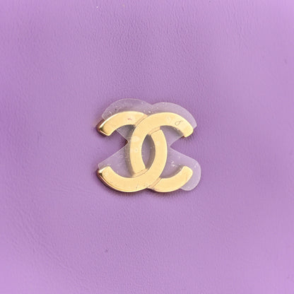 Chanel Shiny Calfskin Chanel 22 Removable Pouch Purple 6 of 6