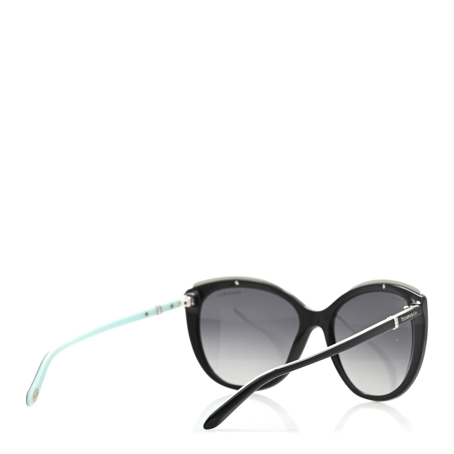 Acetate Metal Cat Eye Sunglasses TF4134 Black Blue