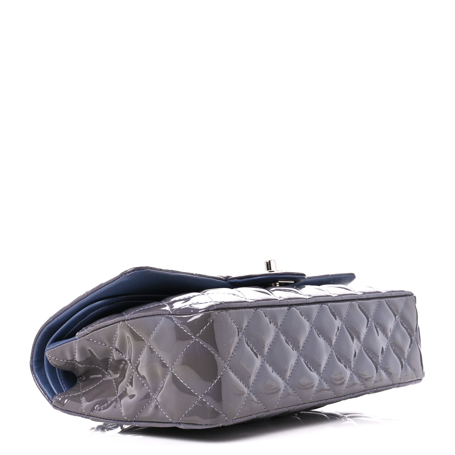 Chanel Patent Calfskin Quilted Medium Double Flap Light Purple 4 of 11