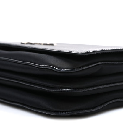 Prada Saffiano Tessuto Nylon Chain Shoulder Bag Black 10 of 10