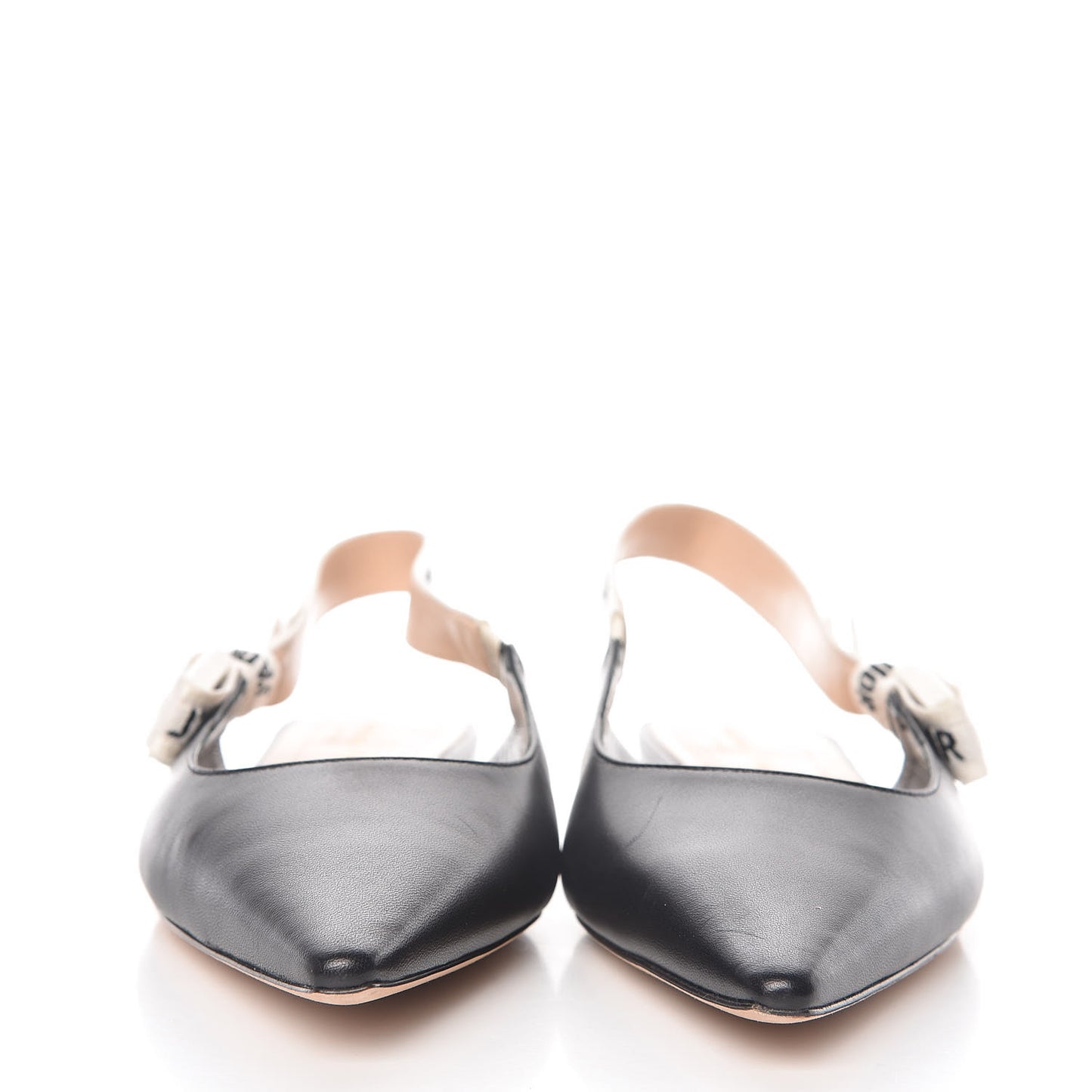 Lambskin Ribbon J'Adior Slingback Ballet Flats 39 Black