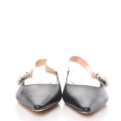 Christian Dior Lambskin Ribbon J'Adior Slingback Ballet Flats 39 Black 2 of 9