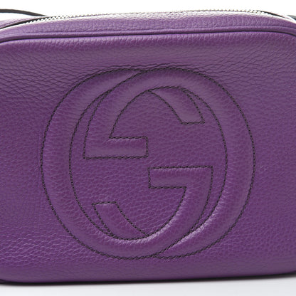 Gucci Pebbled Calfskin Small Soho Disco Bag Shine Purple 8 of 14