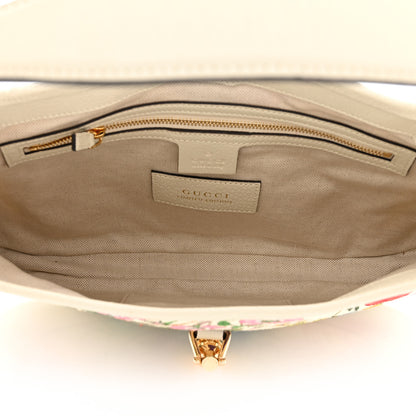 Gucci Canvas Flora Medium Jackie Hobo White 5 of 9