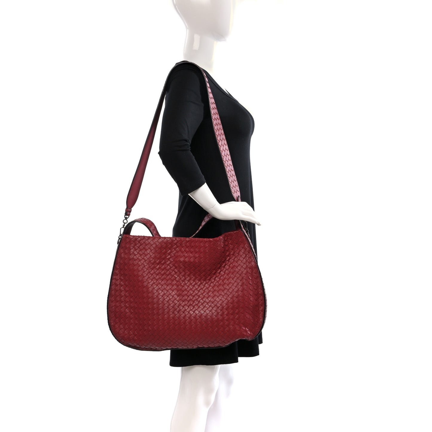 Nappa Intrecciato Large City Hobo Eclipse