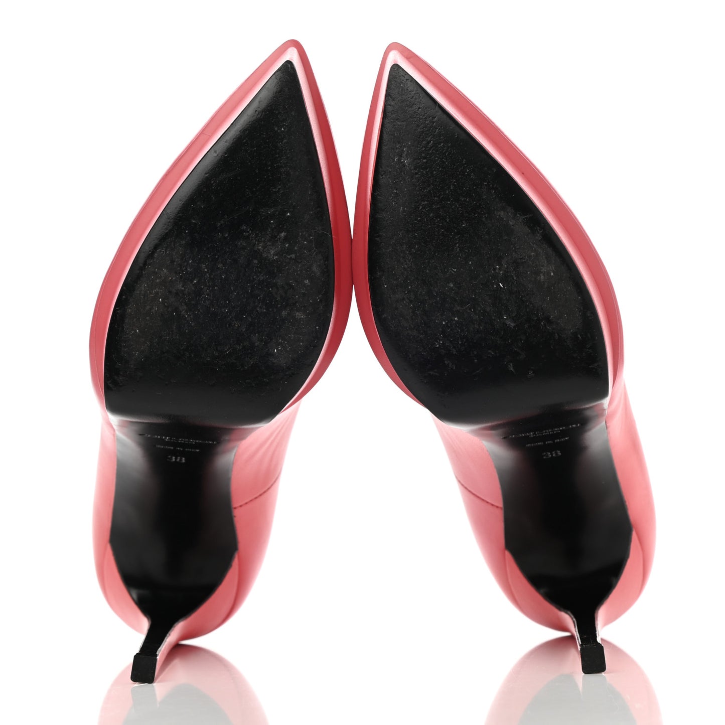 Pebbled Patent Calfskin Janis 105 Platform Pumps 38 Rose Clair