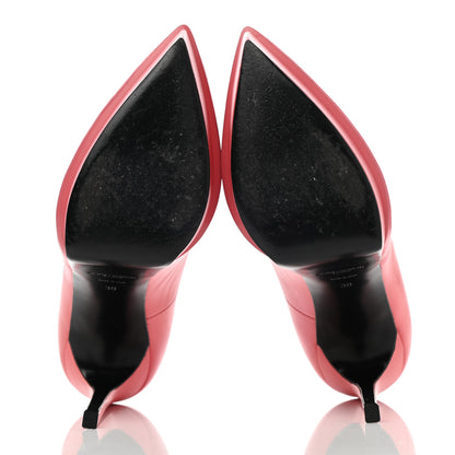 Saint Laurent Pebbled Patent Calfskin Janis 105 Platform Pumps 38 Rose Clair 5 of 7