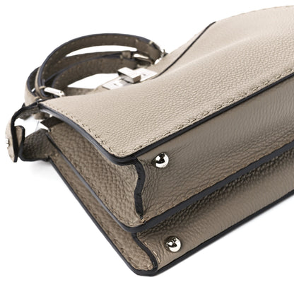 Fendi Cuoio Romano Selleria Chamois Small Peekaboo I SEE U Satchel Corda Camelia Cipria 9 of 11
