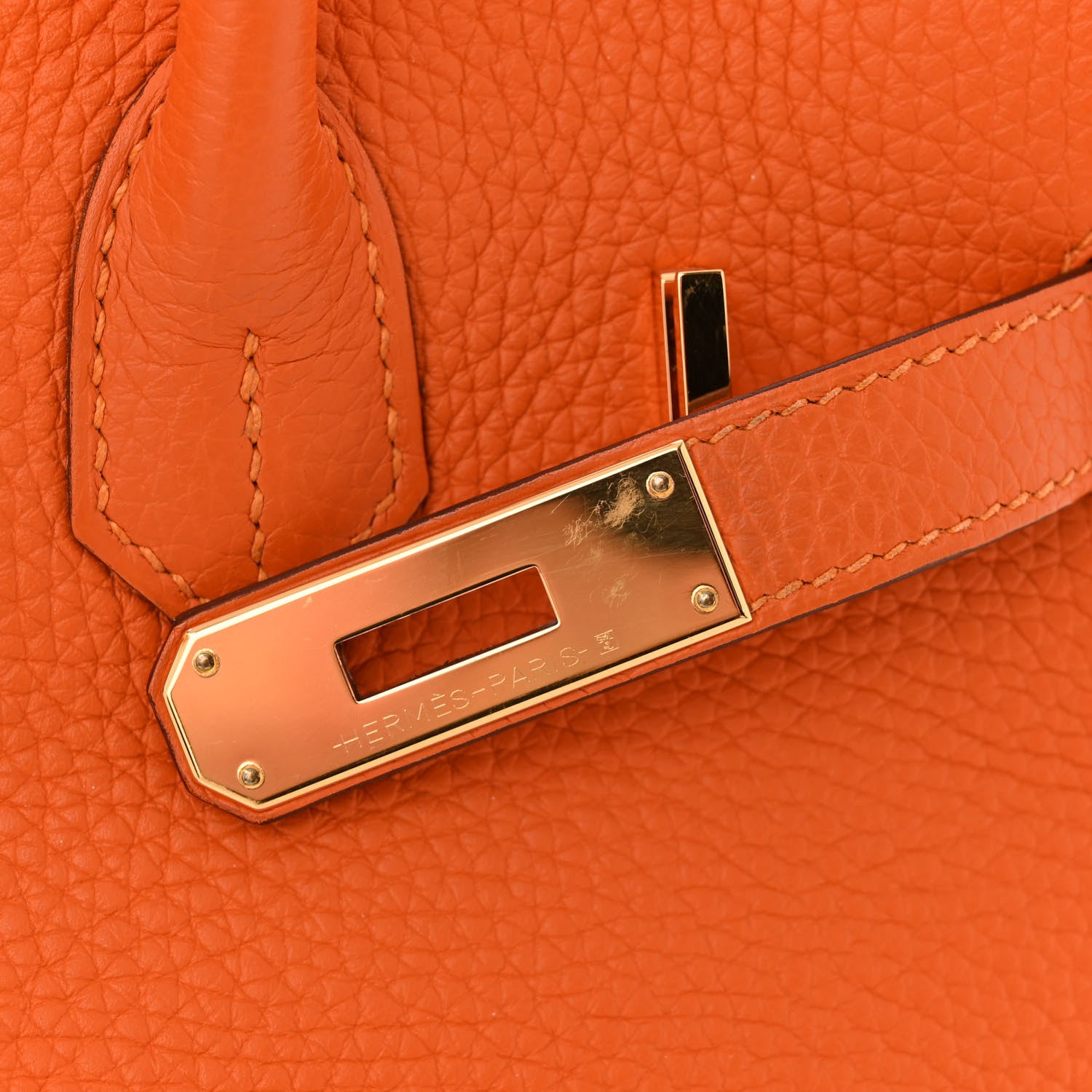Hermes Taurillon Clemence Birkin 30 Abricot 18 of 20