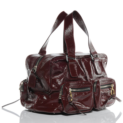 Chloe Crinkled Patent Betty Shoulder Bag Burgundy 3 of 7