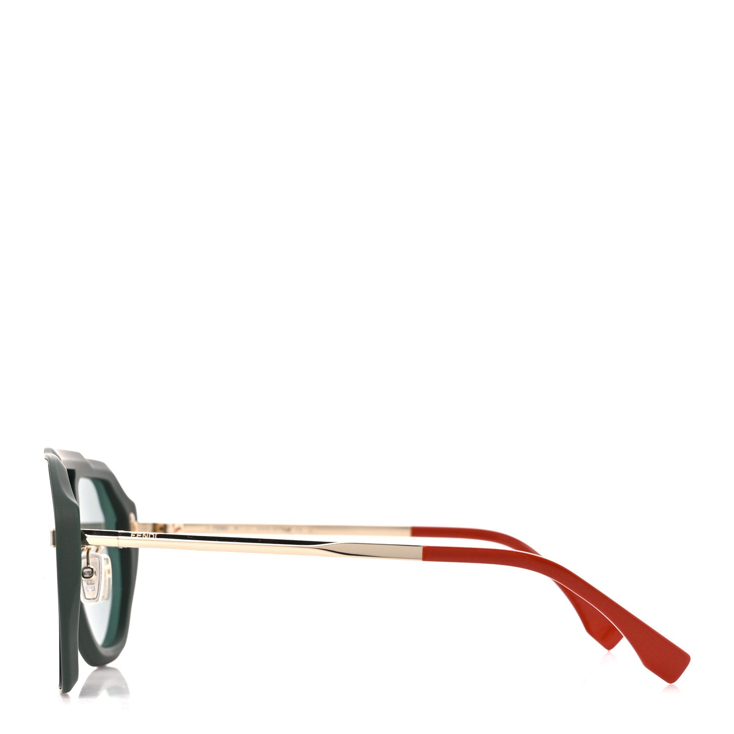 Fendi Acetate FF Aviator Sunglasses FE40006U Black Red 3 of 9