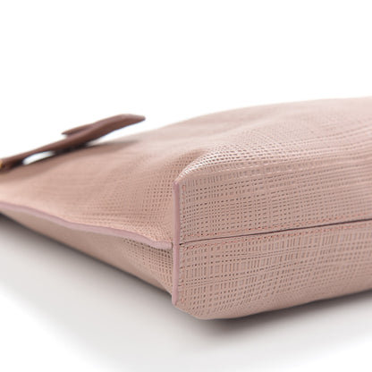 Loewe Calfskin Linen Embossed Large T Pouch Blush 7 of 9