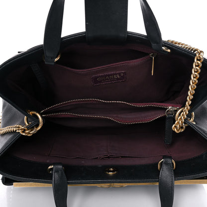 Chanel Grained Calfskin Stitched Lady Coco Top Handle Tote Black 5 of 16