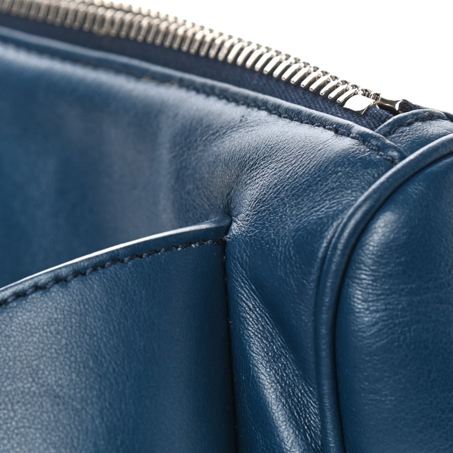 Galaxy Calfskin Oblique World Tour Saddle Belt Bag Navy Blue