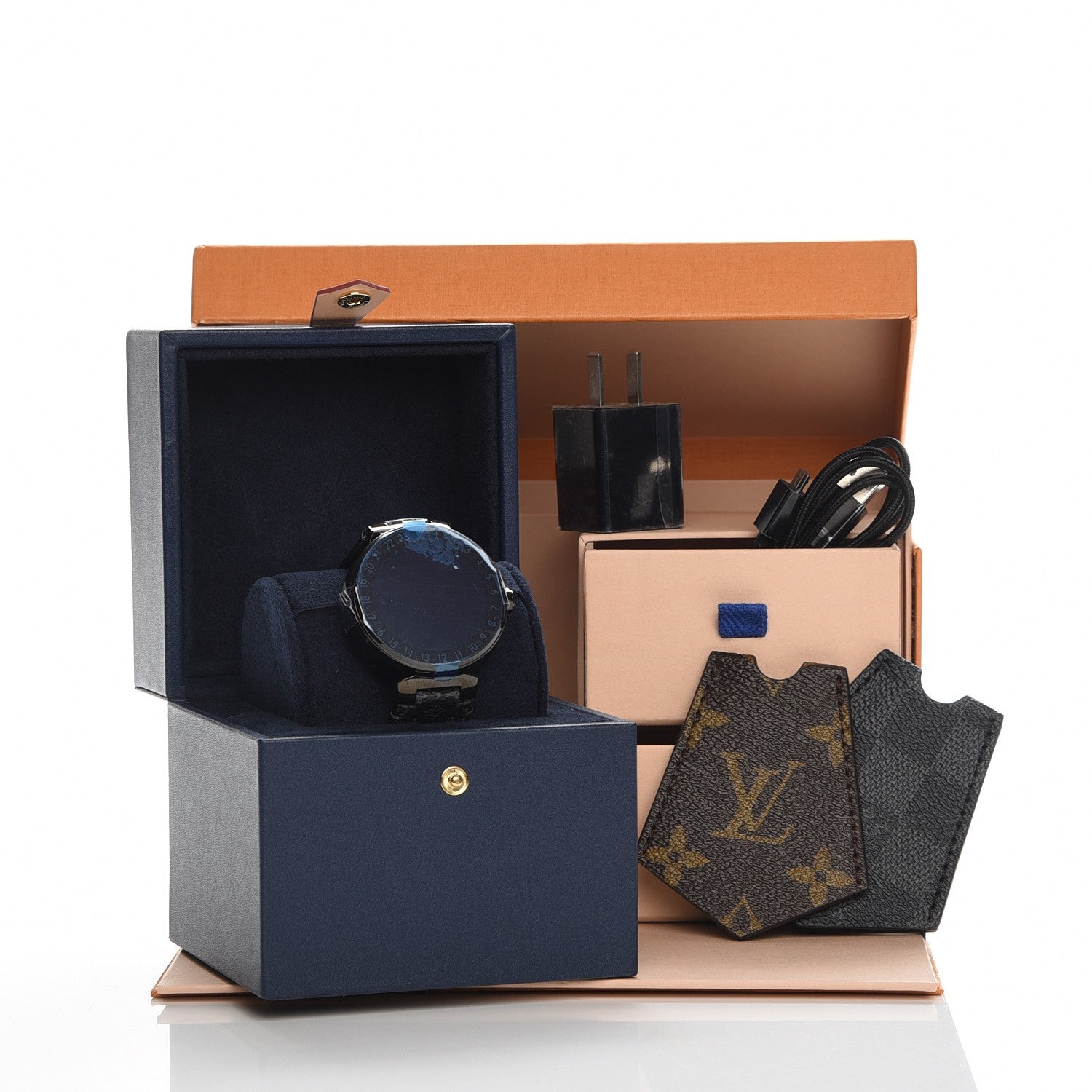 Louis Vuitton Stainless Steel Monogram Eclipse Tambour Horizon 42mm Smartwatch Black 11 of 11